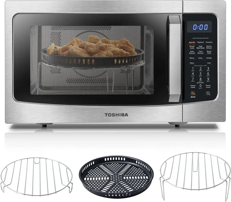 TOSHIBA ML-EC42P(SS) 4-in-1 Microwave Oven – Convection, Air Fryer, Sensor Cooking & Mute Mode