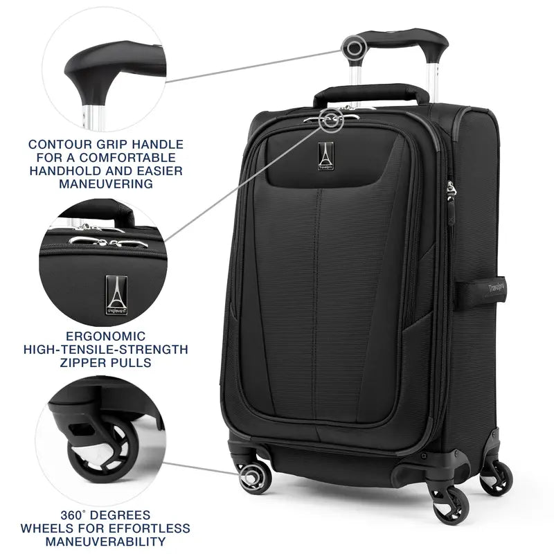 Travelpro Maxlite 5 Carry-On Luggage – Lightweight Expandable Softside Suitcase