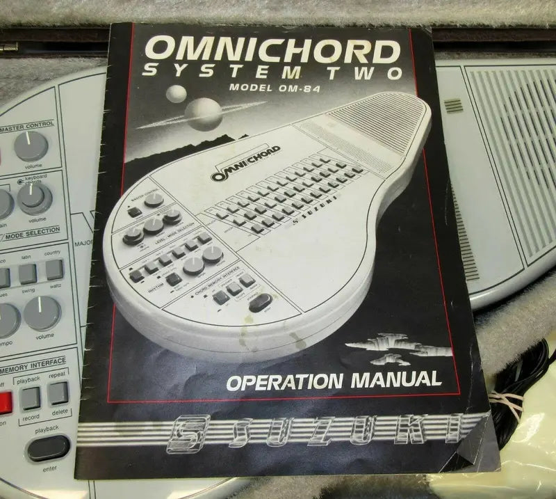 Suzuki Omnichord OM-84 System Two Electronic Keyboard – Includes Hard Case, Power Supply & Manual (Tested & Functional)