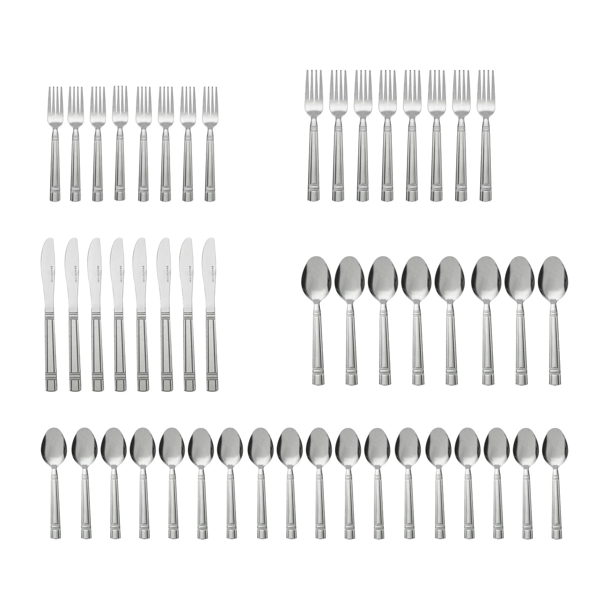Mainstays 49-Piece Elena Stainless Steel Flatware & Organizer Tray Set