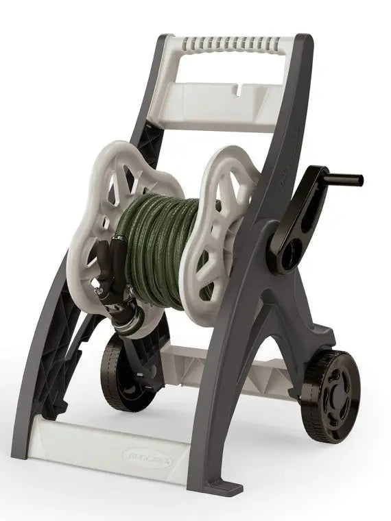Suncast Hosemobile 175-Foot Wheeled Hose Reel Cart – Gray, All-in-One Storage & Mobility