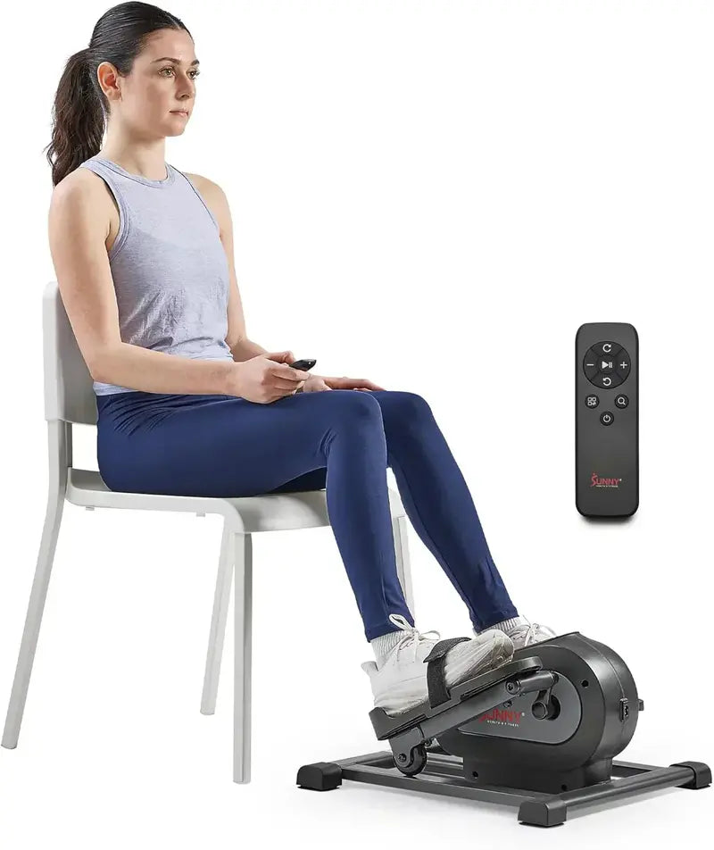 Sunny Health Fitness Smart Mini Elliptical for Under-Desk Pedaling Workouts