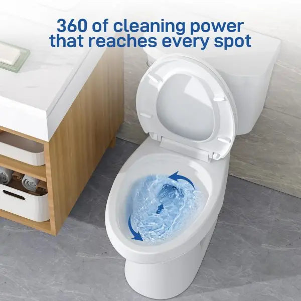 Cotton White ADA-Height Two-Piece Elongated Toilet  1.28-Gallon Siphonic Flush with Quiet-Close Seat