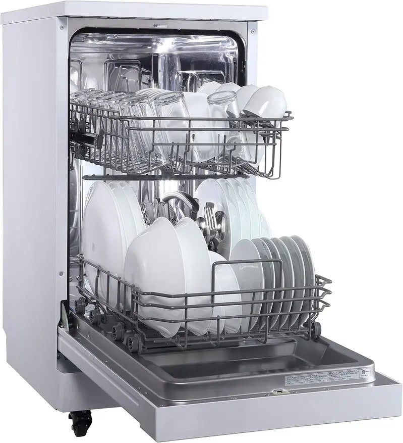 Countertop 18-Inch Portable Dishwasher  White, Energy-Efficient, 8-Setting Capacity