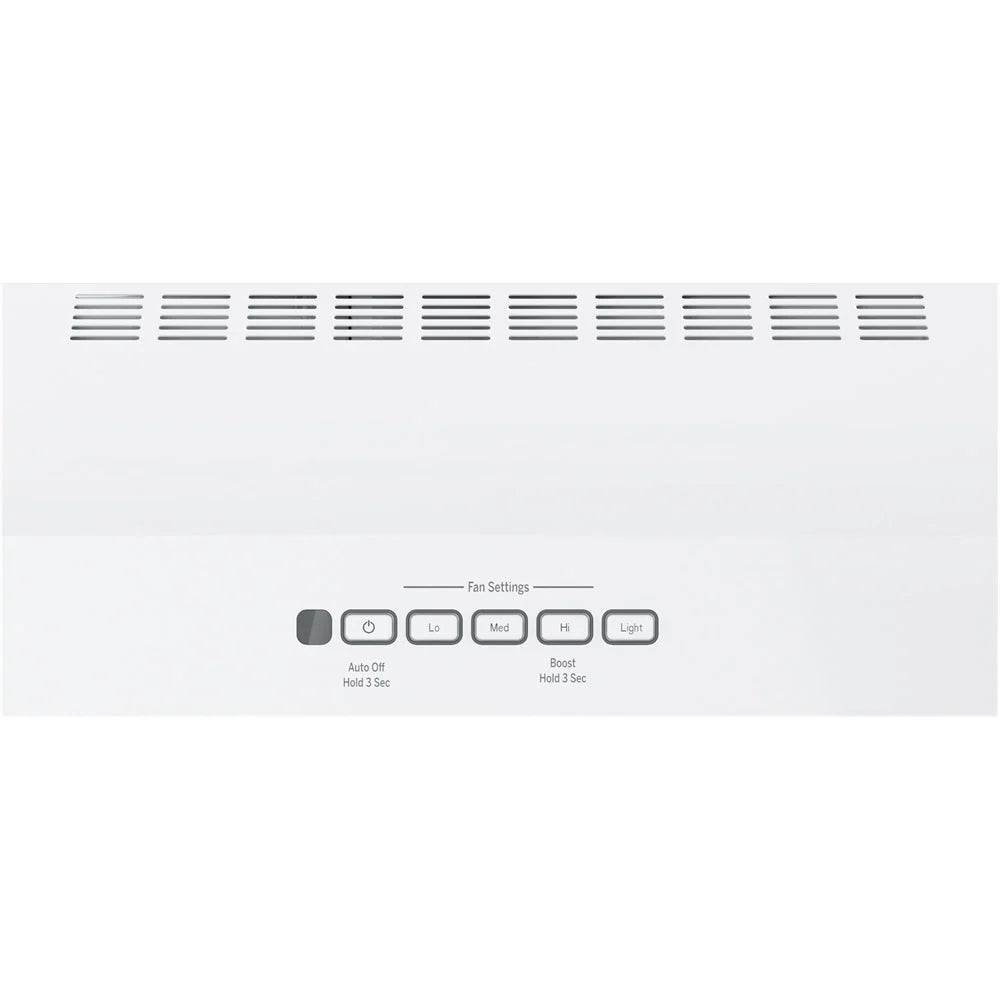 GE - 30" Convertible Range Hood - White on white