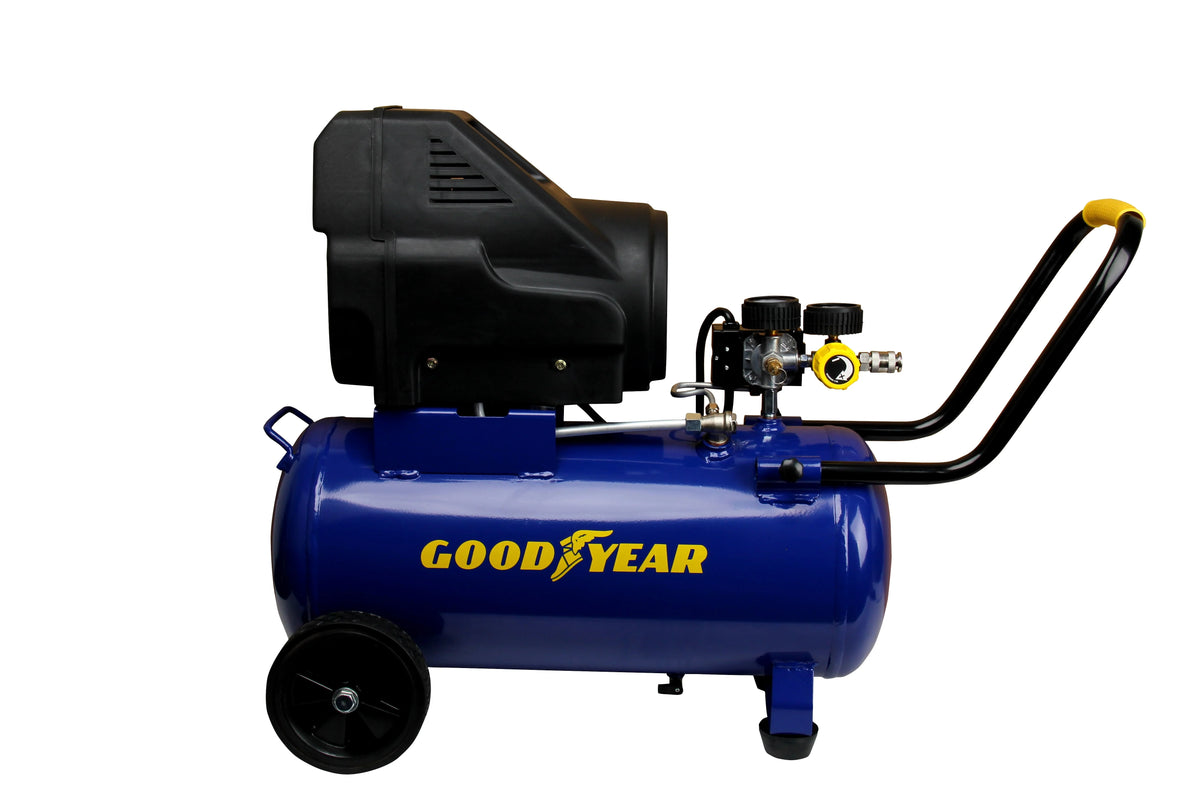 GOODYEAR 8 Gallon Portable Horizontal Oil Free. 150 Max Psi. Induction Motor Air Compressor
