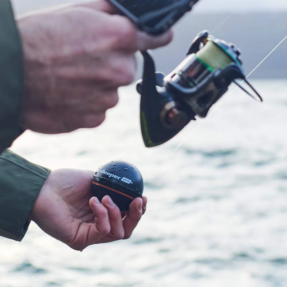 Deeper PRO+ Smart Sonar Castable and Portable WiFi Fish Finder with Gps for Kayaks and Boats on Shore Ice Fishing Fish Finder