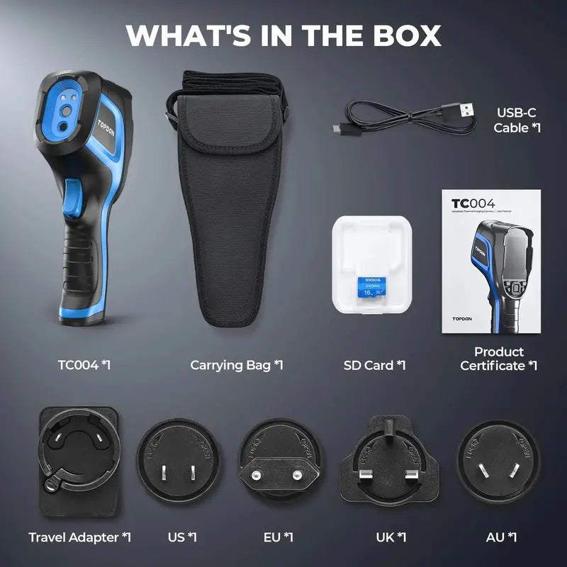 TOPDON TC100 Thermal Imaging Camera – 256×192 IR Resolution, Handheld Diagnostic Tool