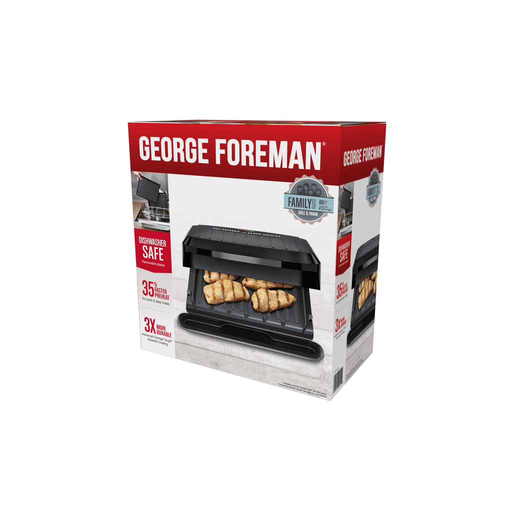4-Serving Removable Plate Grill and Panini. Black. GRP1065B