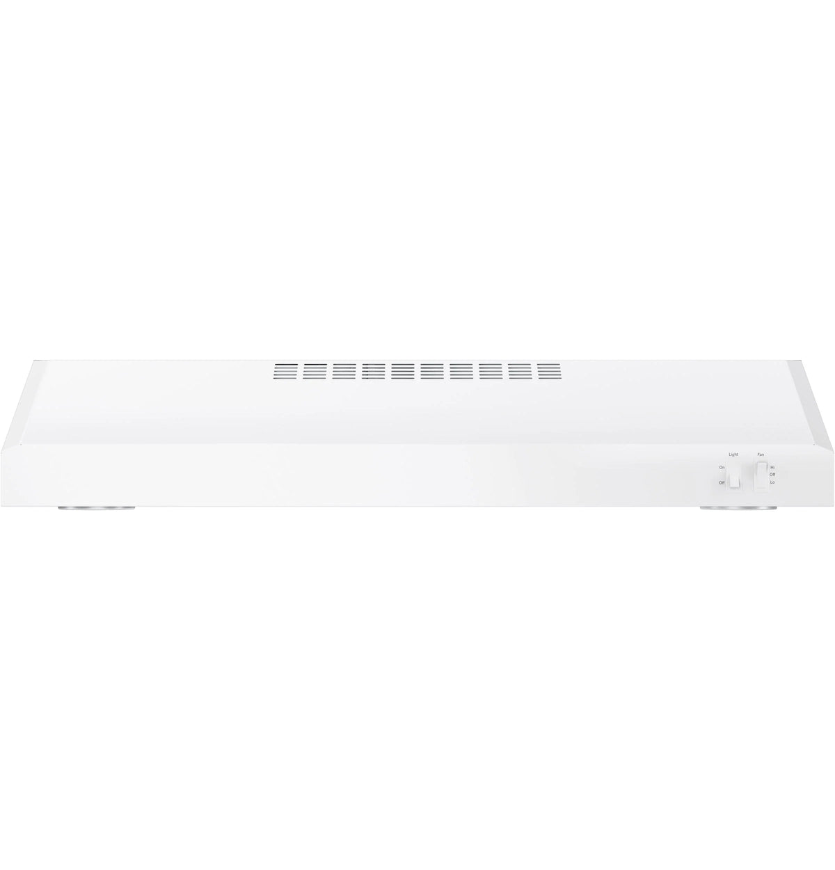 GE - 30" Convertible Range Hood - White on white