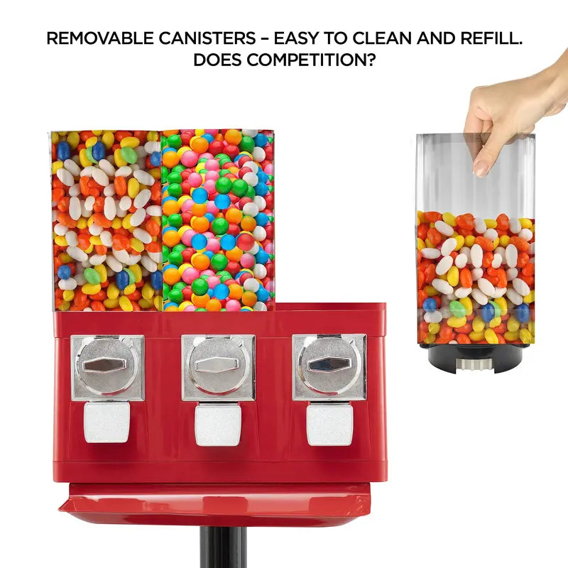 Commercial-Grade Removable Canister Dispenser for Bulk Food or Retail Use