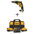 DeWalt 20V MAX XR Cordless Brushless Drywall Screw Gun  2 Batteries & Charger