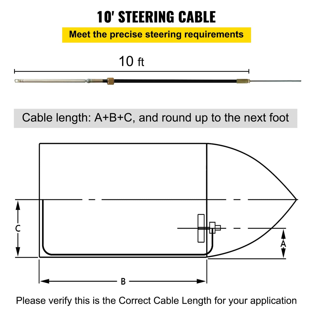 Bestauto Outboard Steering System