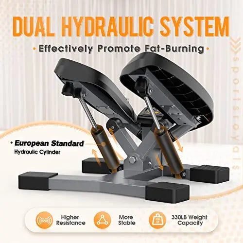 Sportsroyals Stair Stepper for Exercises-Twist Stepper with Resistance Bands