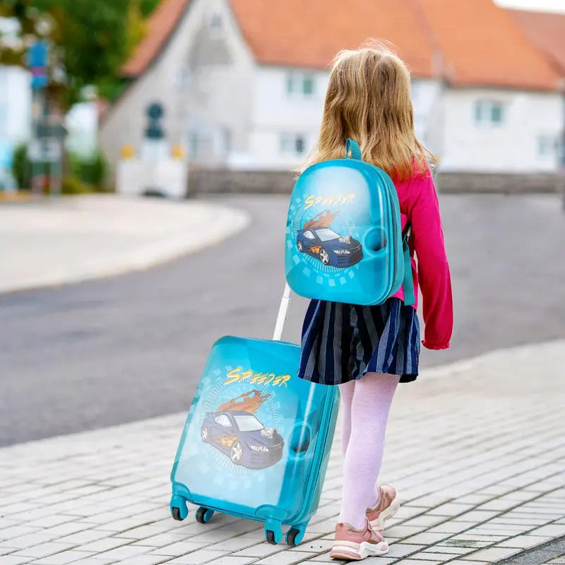Toddler Travel Luggage Set – Navy 2-Piece Spinner Suitcase Bundle for Young Travelers