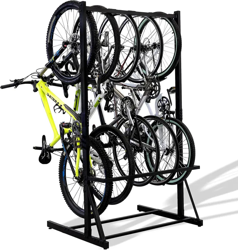 StoreYourBoard Teal Freestanding Triangle Bike Rack – Holds Up to 5 Bikes with Space-Saving Vertical Design