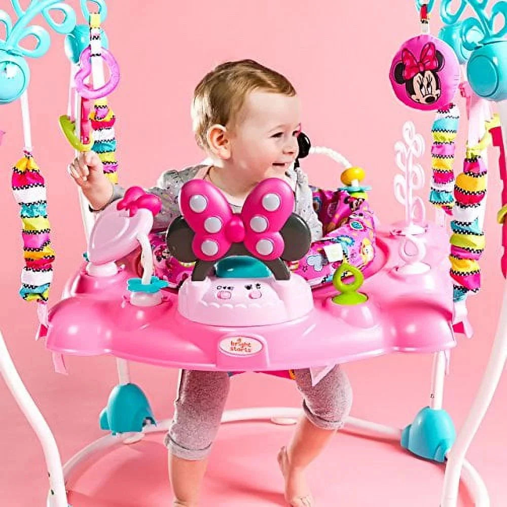 Bright Starts Disney Baby MINNIE MOUSE PeekABoo Activity Jumper with Lights and Melodies, Ages 6 months +