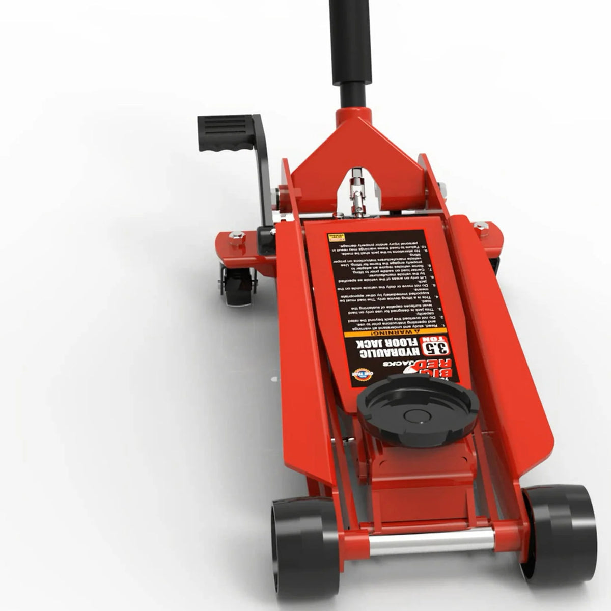 Big Red T83014 Torin Pro Series Hydraulic Floor Jack with Single Quick Lift Piston Pump and Foot Pedal, 3.5 Ton (7,000 lb) Capacity, Red