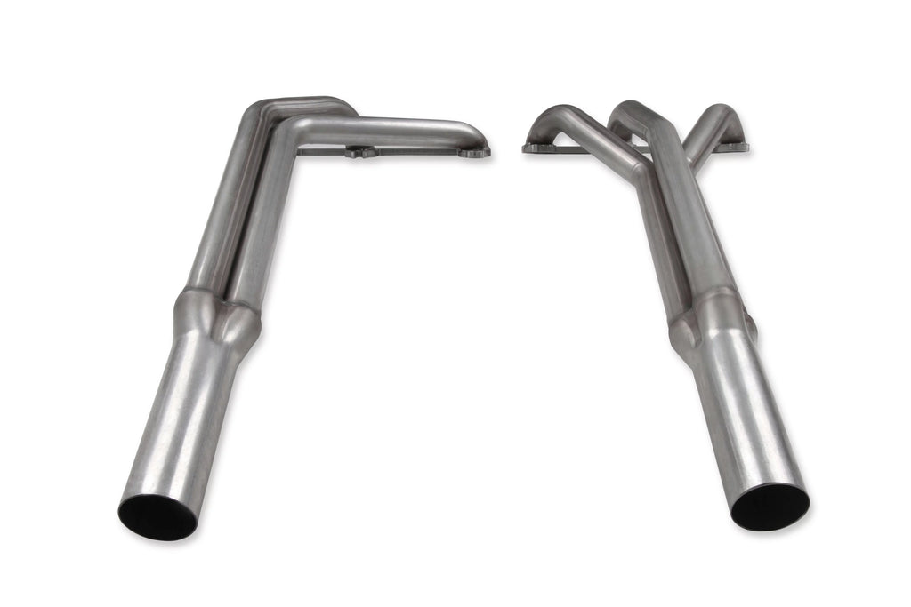 Flowtech 11587FLT Upright Headers 1-1/2" Primary, 20" Long, 27" tall, 2-1/2" x 10" Collector - 409SS Natural Finish