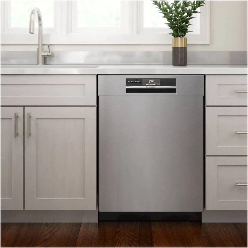 Bosch - 800 Series 24" Top Control Built-In Dishwasher with CrystalDry, Stainless Steel Tub, 3rd Rack, 42 dBa - Stainless steel