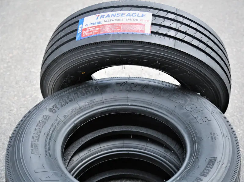 Transeagle ST225/75R15 Steel-Belted Trailer Tire Set (4) – Load Range G (14 Ply)