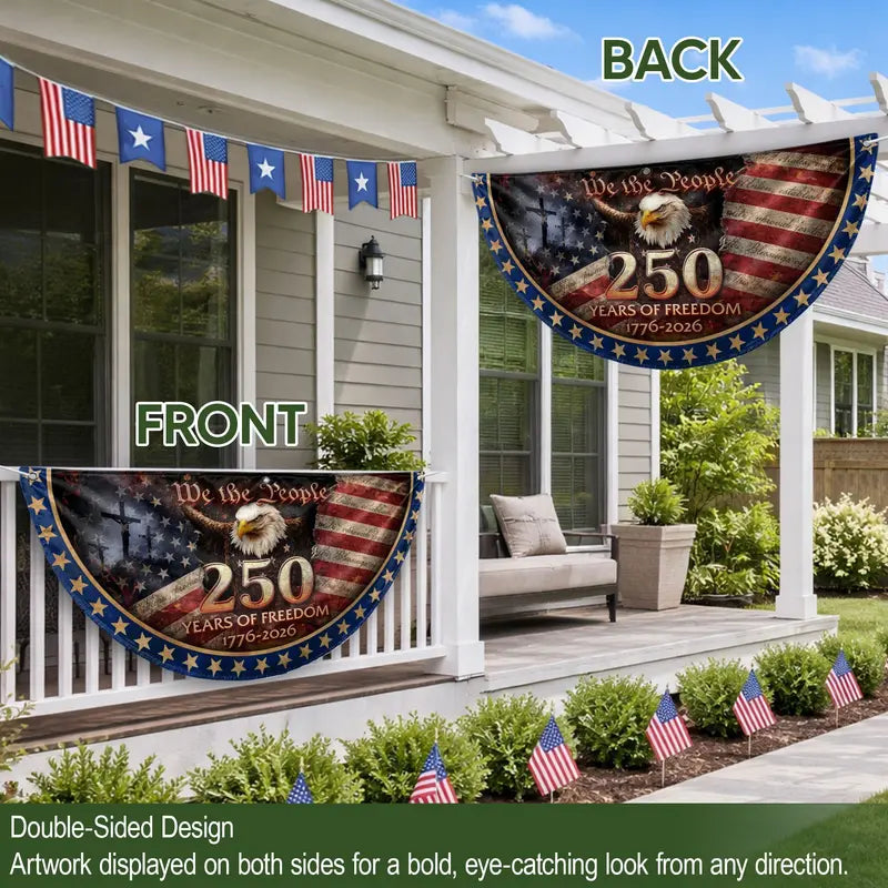 USA Bicentennial Fence Flag – 1776–2026 Commemorative Patriotic Banner
