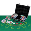 Compact 400-Piece Casino-Style Poker Chip Set  With 6 Card Decks and Dealer Button