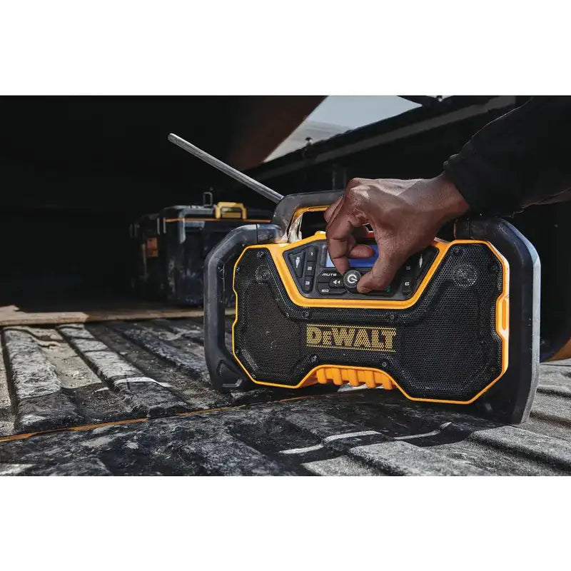 DEWALT DCR028B 20V MAX Compact Bluetooth Radio  Cordless, Tool-Only Design for Jobsite Audio