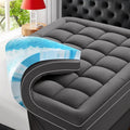 Dual-Layer 4 Memory Foam Topper  2 Gel + 2 Pillow Top for Enhanced Back Support