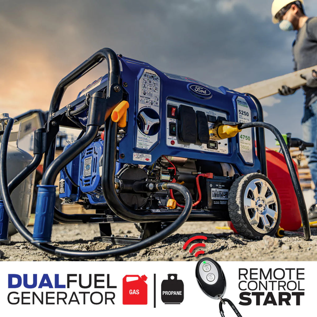 Ford 5, 250 - Watt Dual Fuel Portable Generator with Wireless Remote Start