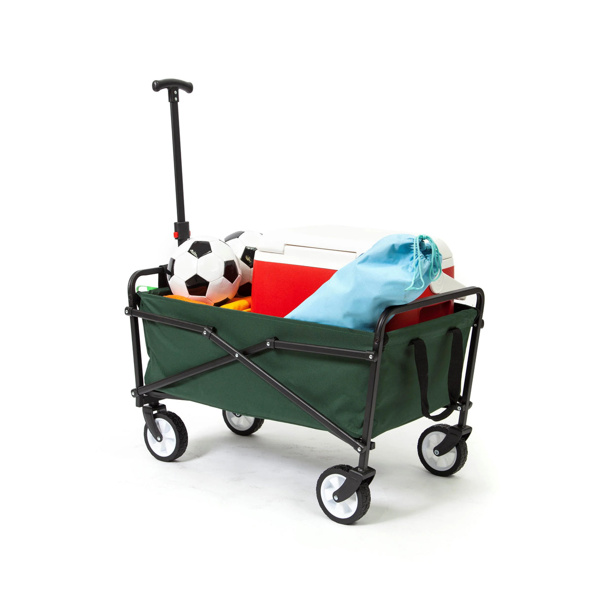 Heavy Duty Compact Folding 150 lb Capacity Utility Cart, Green (Open Box)