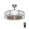 Home Decorators Collection Brette II 23 in. LED Indoor/Outdoor Brushed Nickel Ceiling Fan with Light and Remote Control