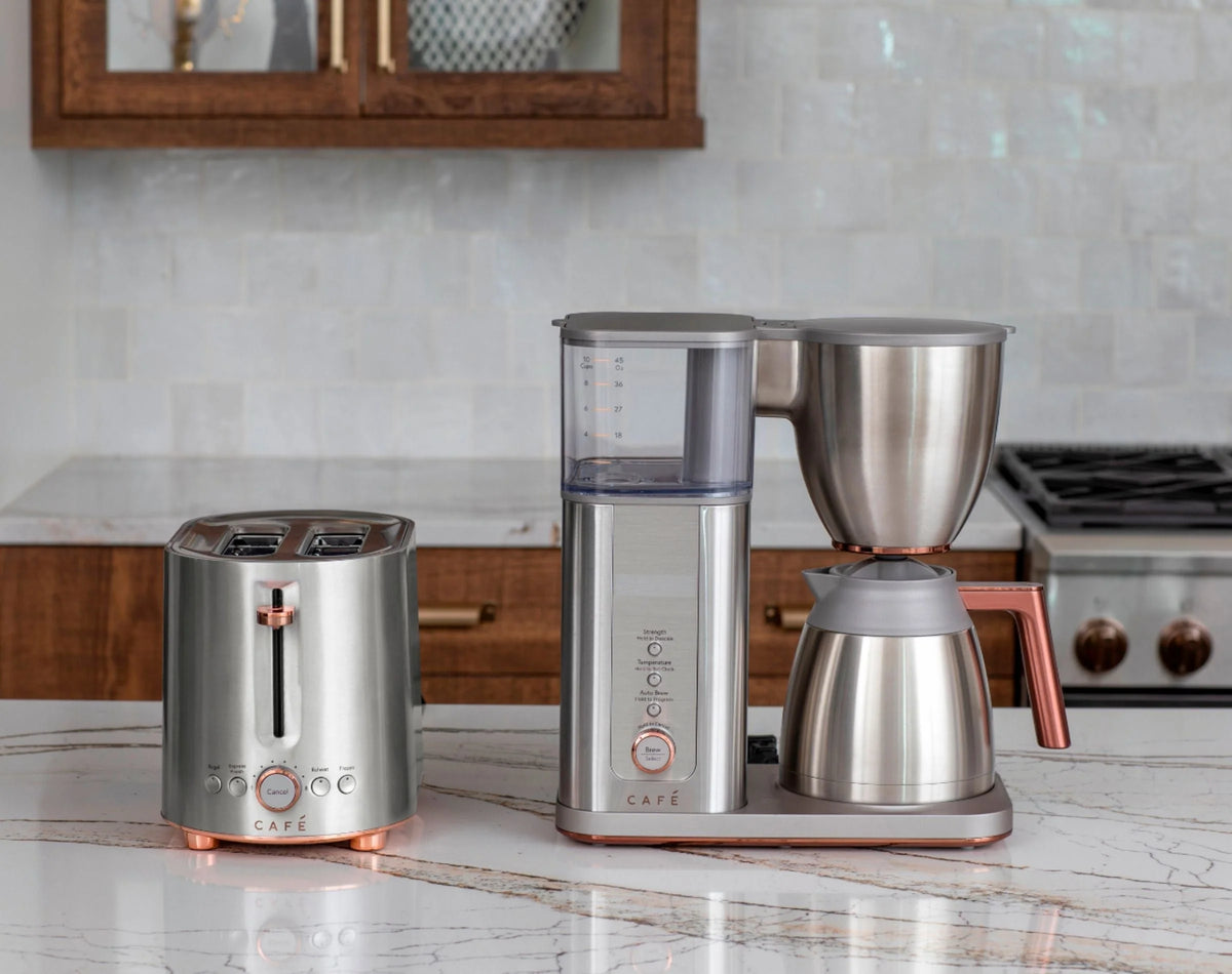Café - Smart Drip 10-Cup Coffee Maker with WiFi - Brushed Stainless