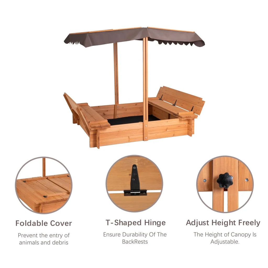 BIRASIL Sandbox Backyard Outdoor Natural