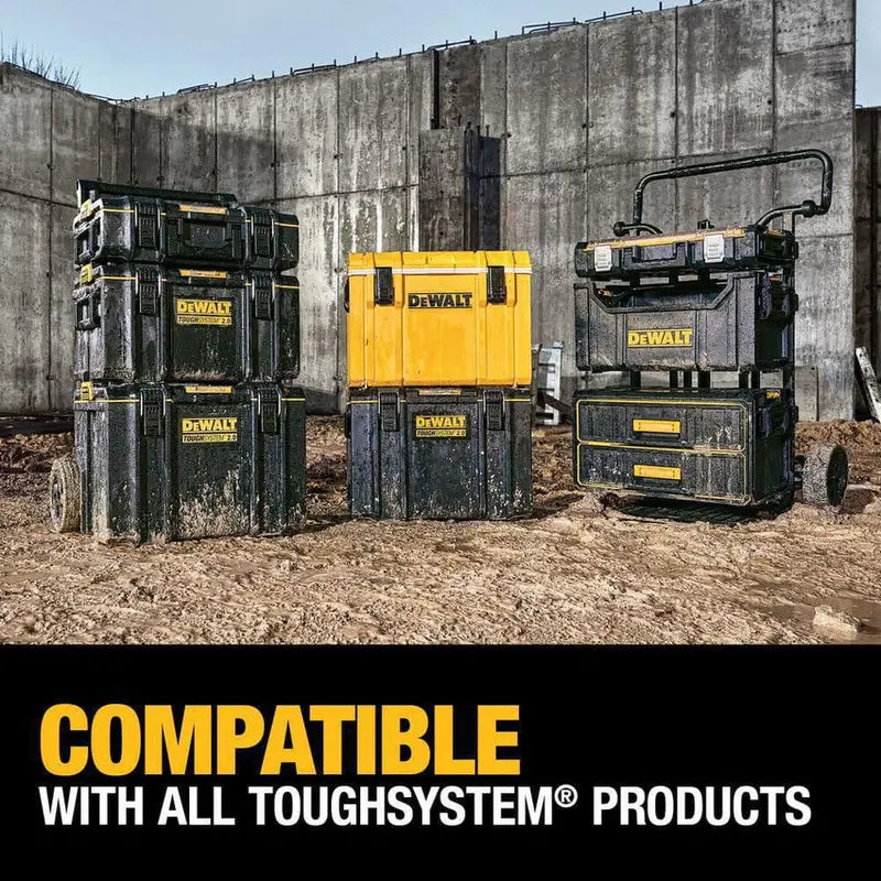DEWALT TOUGHSYSTEM 2.0 24-Inch Tower Tool Box System  3-Piece Modular Rolling Storage Solution (DWST60437)