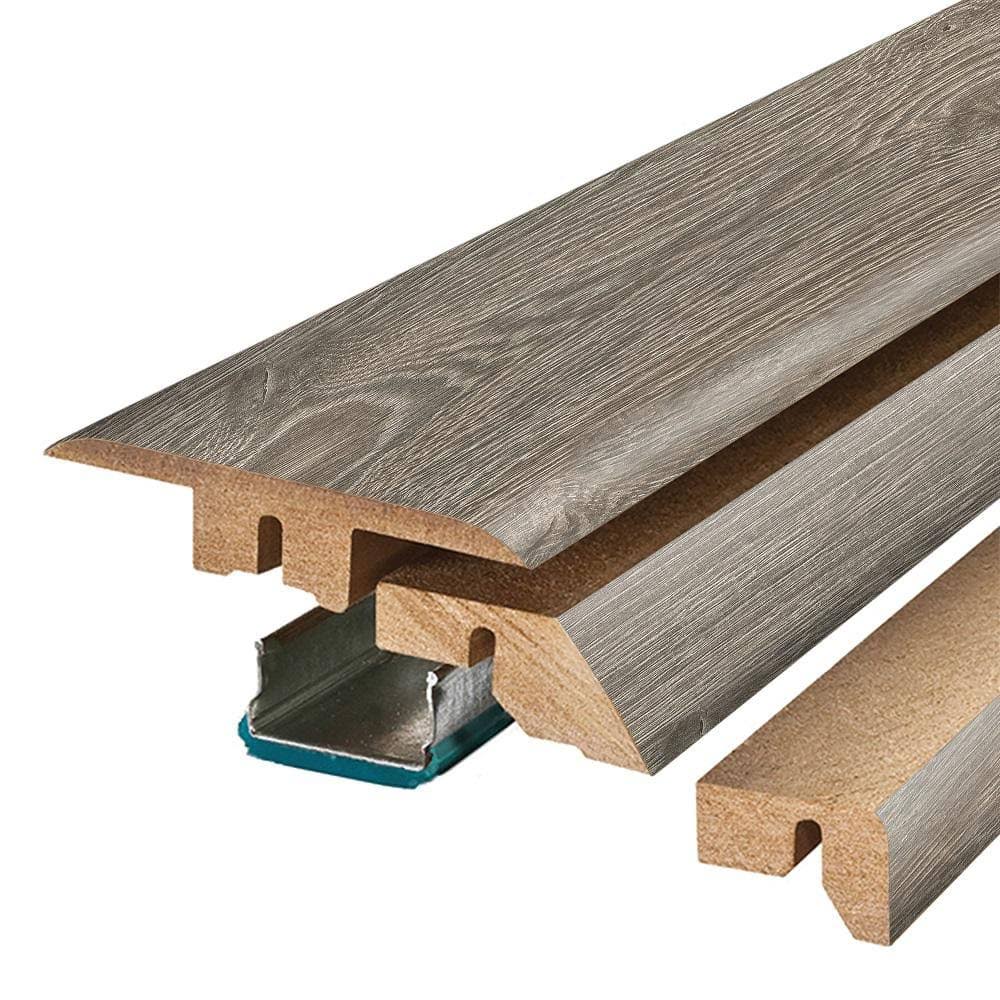 Performance Accessories Flint Grey 0.75 in. T x 2.37 in. W x 78.7 in. L Laminate 4-in-1 Molding, Medium