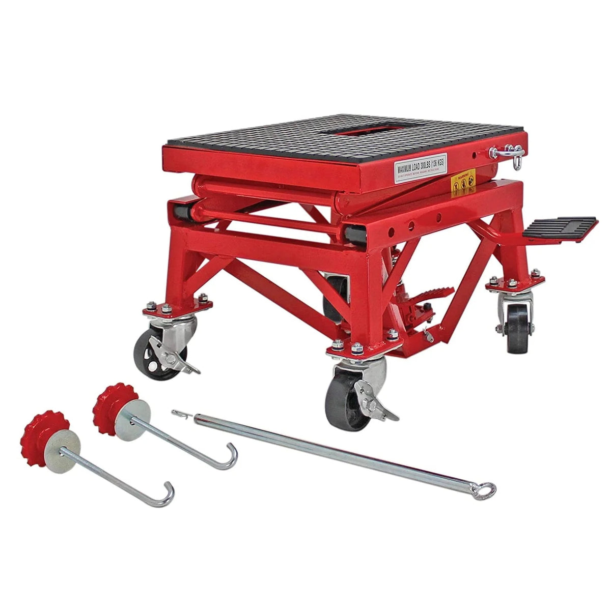 Extreme Max 5001.5083 Hydraulic Motorcycle Lift Table with 300 Lb. Capacity