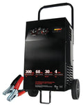 Dual-Voltage (6V/12V) Electric Battery Charger & Engine Starter  300 Crank Amps, Manual Timer, Marine & Automotive Compatible