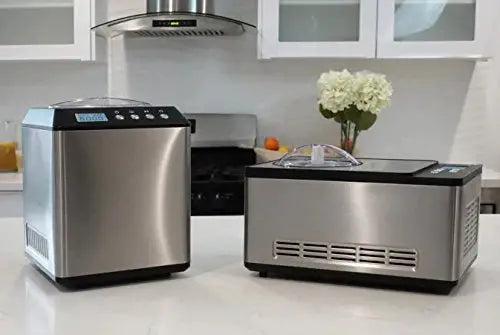 Upright Automatic Ice Cream Maker | Built-In Compressor for No-Ice Cream Churning | Batch Freezer for Homemade Treats
