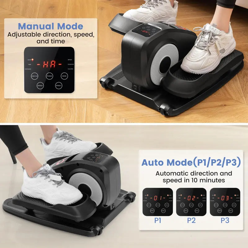 Under-Desk Electric Elliptical – Quiet Seated Pedaler with Digital LED Monitor & Resistance Control