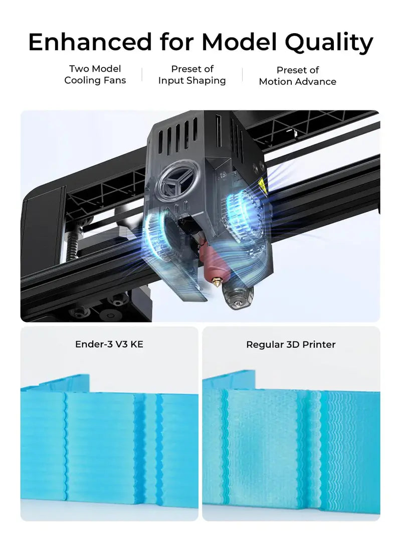 Creality Ender-3 V3 KE High-Speed 3D Printer  500 mm/s Printing, Silent Operation, Auto-Leveling