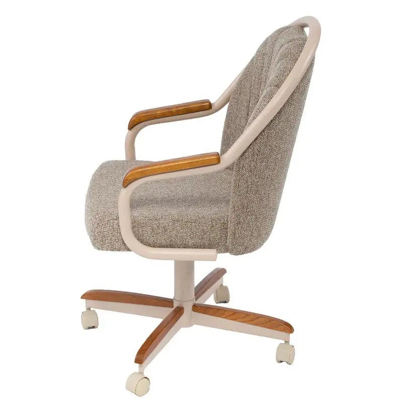 Swivel-and-Tilt Dining Chair – Casual Cushioned Caster Seat with Ergonomic Tilt