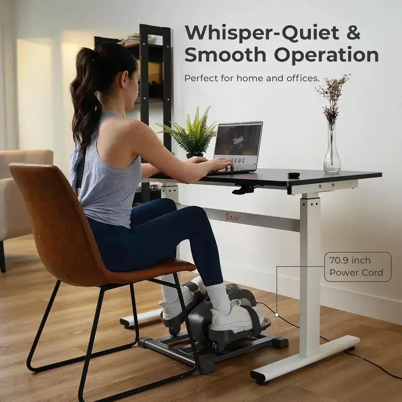 Sunny Health Fitness Smart Mini Elliptical for Under-Desk Pedaling Workouts