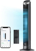 DREO 90 Oscillating Smart Tower Fan: 26ft/s Air Velocity, 12H Timer, Remote & Voice Control (Alexa-Compatible) for Bedrooms & Offices