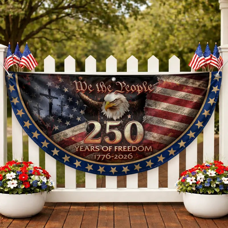 USA Bicentennial Fence Flag – 1776–2026 Commemorative Patriotic Banner