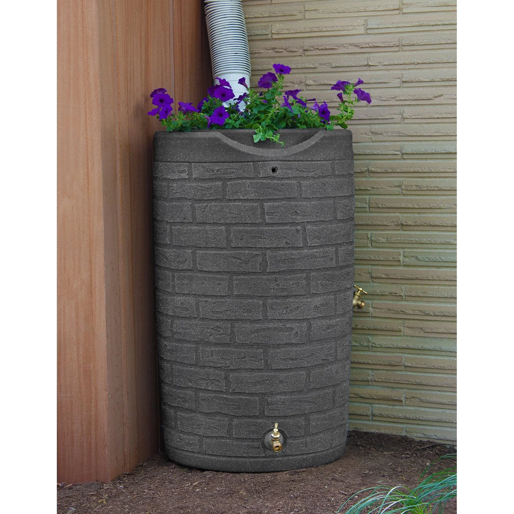 Good Ideas IMP-D50-DAR Impressions Downton Rain Saver Rain Barrel . 50 Gallon . Dark Granite