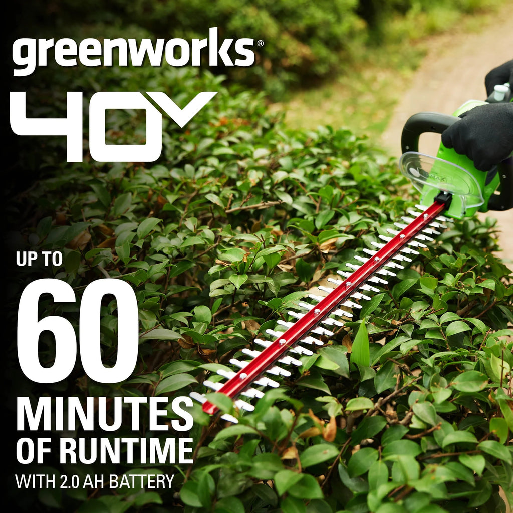 Greenworks 40V 24" Hedge Trimmer with (1) 2Ah Battery and Charger 22262VT