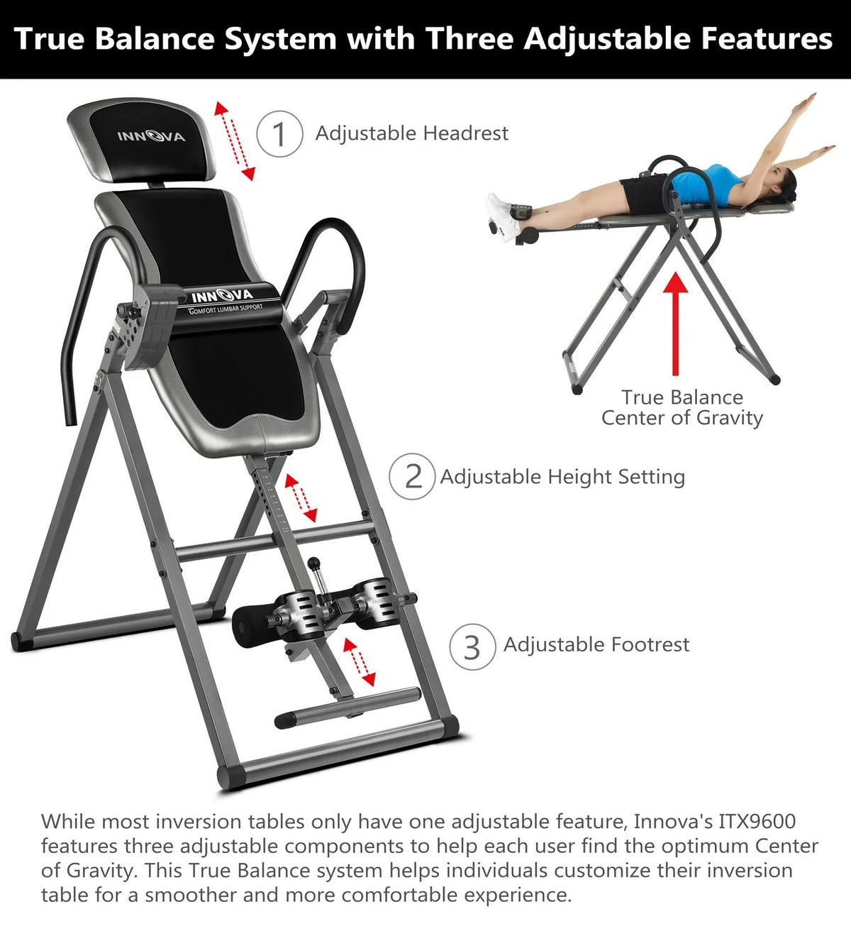 Innova ITX9600 Heavy Duty Deluxe Inversion Table
