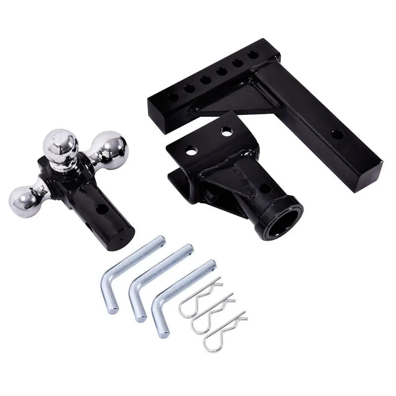 Triple-Ball Swivel Drop Hitch Mount for 2-Inch Receiver Trailers