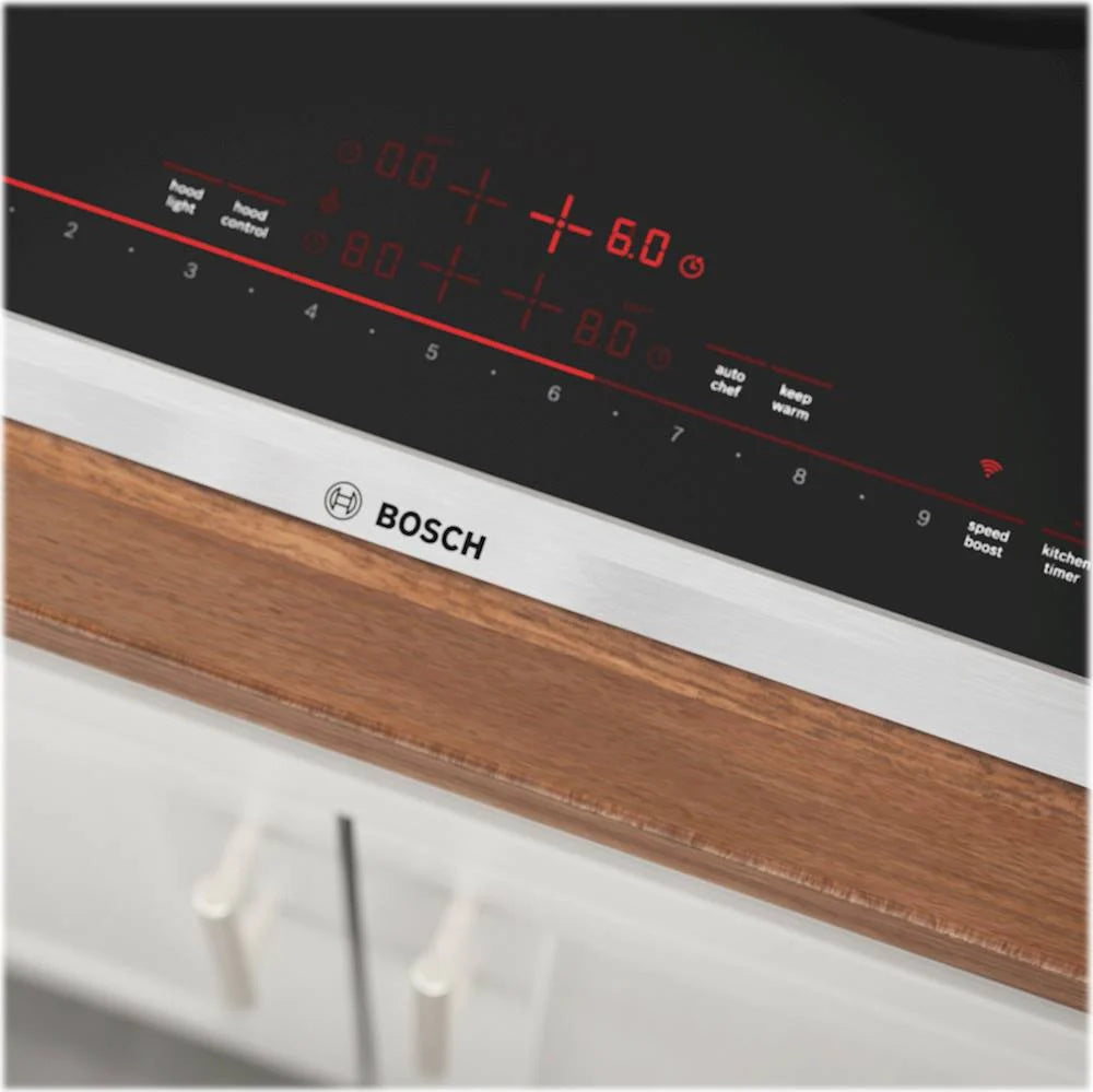 Bosch 800 Series 30" Built-In Electric Induction Cooktop with 4 elements and HomeConnect